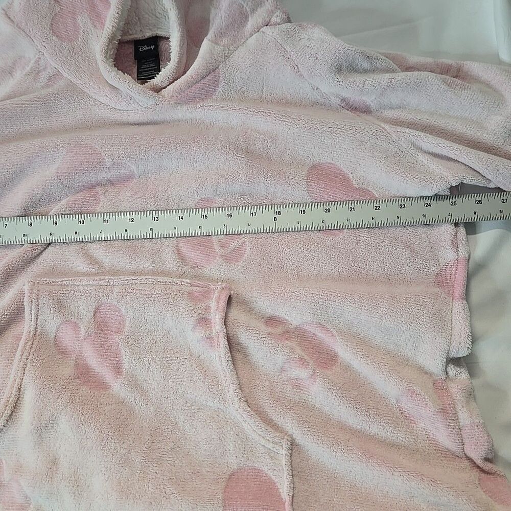 Womens Fleece Hoodie Disney Mickey Mouse Sweater Pink XL Oversized Comfy Cozy - Picture 5 of 7